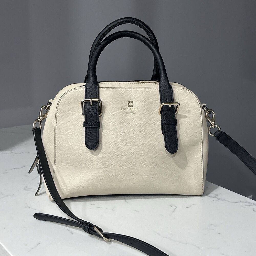 kate spade Cream and Black Satchel